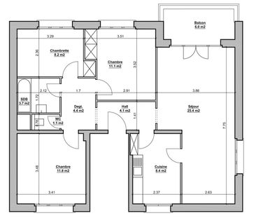 Charmant logement de 5 pièces au 1er étage d'un immeuble sécurisé p... - Foto 2