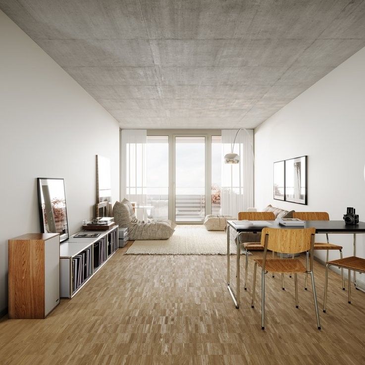 Moderne Leichtigkeit: 2.5-Zimmer-Wohnung im architektonischen Riegel - Photo 1