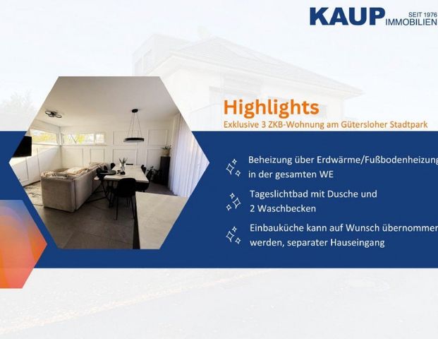 Wohnen wie im Neubau! Exklusive 3 ZKB-Wohnung am Gütersloher Stadtpark - Foto 1