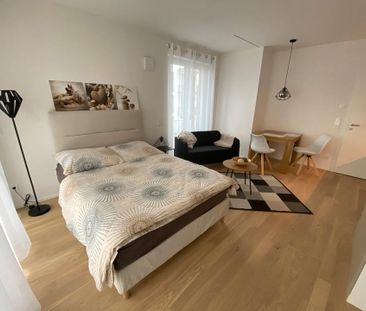 Möblierte & kompl. ausgestattete 1 Zi. Neubau- Whg. + TG, S-Bahn - Foto 1