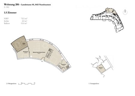 2 Zimmer, 73 m² - Photo 3
