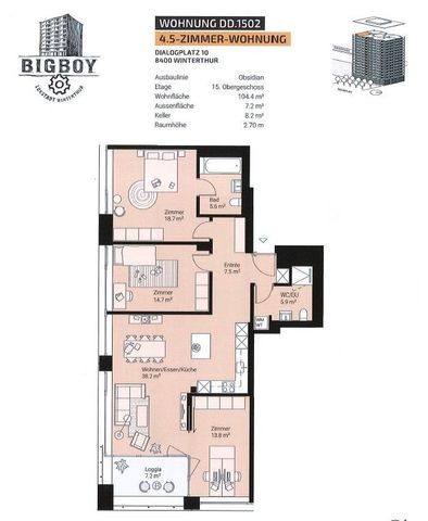 Moderne 4.5-Zimmerwohnung in der Lokstadt - Photo 3