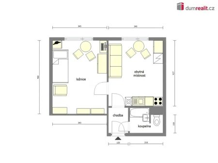 Pronájem bytu 2+kk (35 m - Fotografie 5
