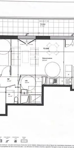 Appartement à louer 3 pièces 63.5m² - Photo 2