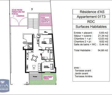 Appartement à louer 3 pièces 54.68m² - Photo 6