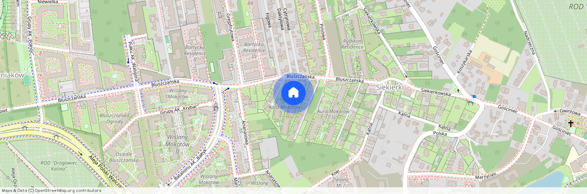 ul. Bluszczańska, Siekierki, Mokotów, Warszawa, mazowieckie