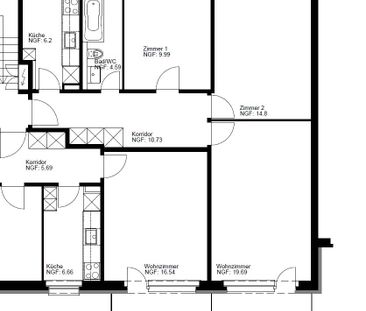 3 Zimmer, 55 m², 2. Stock - Photo 3