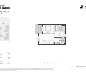 54,11qm 2Zi W-Balkonwohnung Erstbezug, Ökologische Bauweise - Foto 5