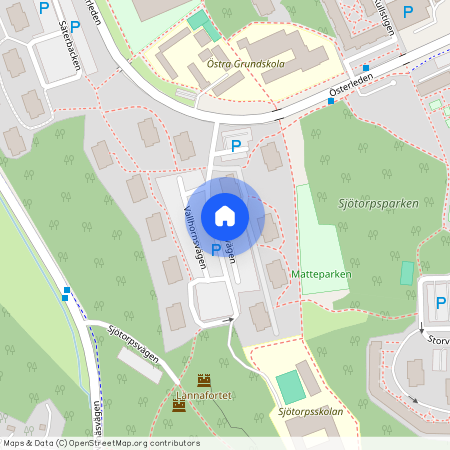 Vallhornsvägen, Skogås