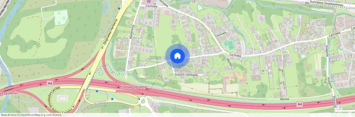 ul. Łężce, Kurdwanów, Podgórze Duchackie, Kraków, małopolskie