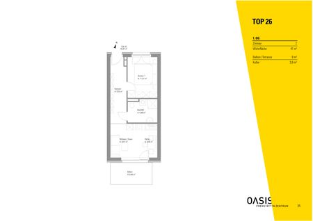 Mitterstraße 156 Top 26- Stilvolles Wohnen in Unterpremstätten: 2 Zimmerwohnung mit Balkon - Photo 5