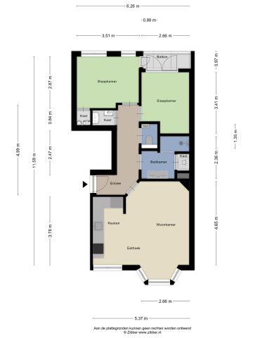 Appartement te huur: Schollenbrugstraat 23-1 1091 GA Amsterdam - Foto 2