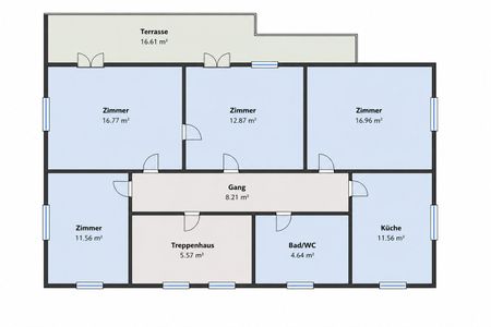 4.5 Zimmer, 80 m², 1. Stock - Foto 3