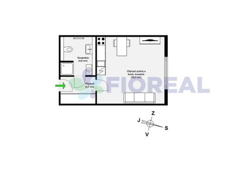Pronájem bytu 1+kk 29 m2 - Фото 2