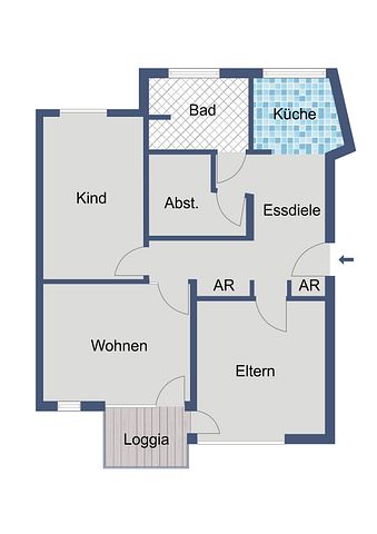 WBS 75 m² erforderlich - Gute geschnittene Wohnung für kleine Familien - Photo 4