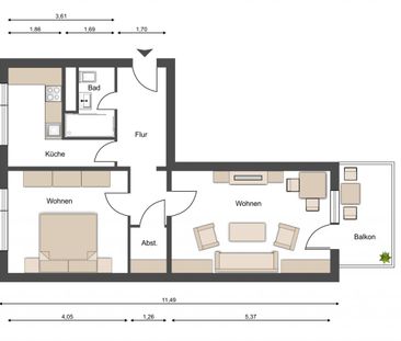 Charmante 2-Raumwohnung sucht liebenswerte Mieter - Photo 5