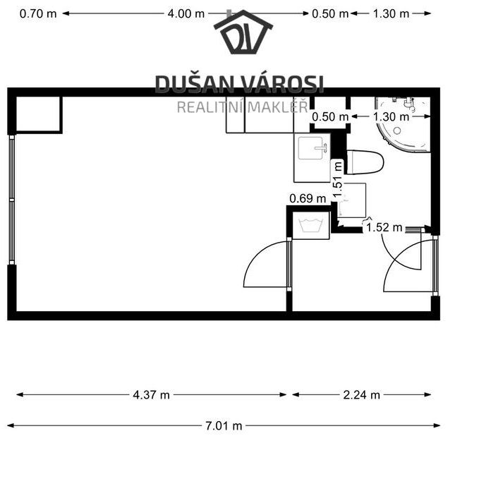 Pronájem bytu 1+kk 25 m2 - Fotografie 1