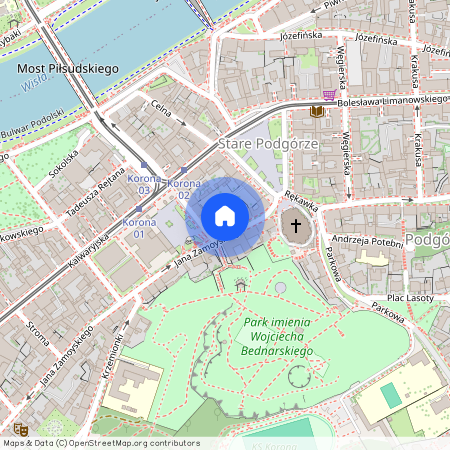 ul. Jana Zamoyskiego, Stare Podgórze, Podgórze, Kraków, małopolskie