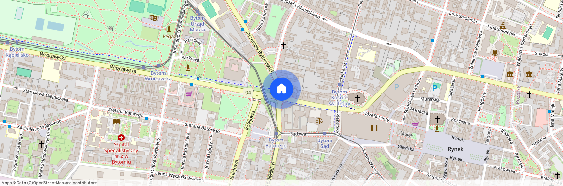 ul. Powstańców Warszawskich, Śródmieście, Bytom, śląskie