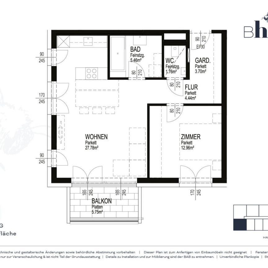 Wunderschöne 2-Zimmer-Wohnung mit Balkon in zentraler Lage in Linz nähe Hummelhofwald zu vermieten! - Foto 1