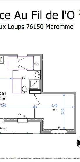 Location Appartement 2 pièces 41m² MAROMME 76150 - Photo 2