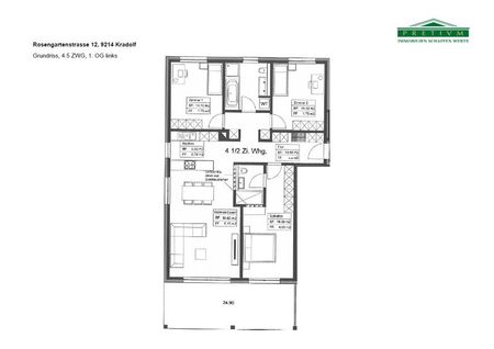 4.5 Zimmer, 114 m², 1. Stock - Foto 2