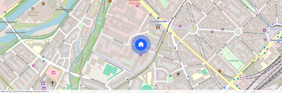 Rablstraße, 81669 München Au-Haidhausen ca. 1, 5 km south-east of Munich-center