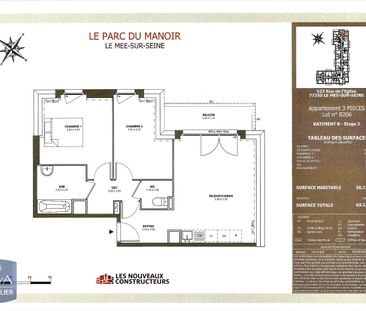 Location Appartement 3 pièces 58m² LE MEE SUR SEINE 77350 - Photo 2