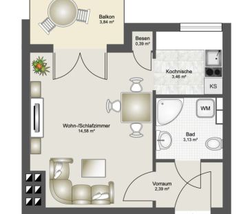 Klein, aber fein! Moderne 1-Zimmer Wohnung mit Balkon! - Photo 6