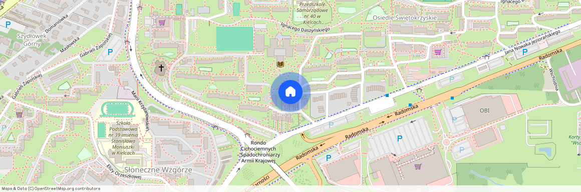 ul. Biskupa Mieczysława Jaworskiego, Osiedle Świętokrzyskie, Kielce, świętokrzyskie