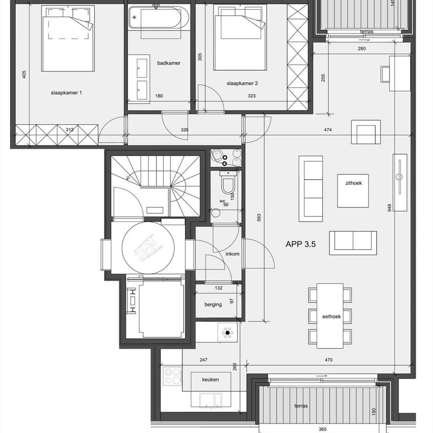 Modern appartement met 2 slaapkamers en prachtig verzicht - Foto 1