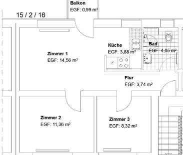 Klein aber fein! Ansprechende 3 ZKB mit Balkon! - Photo 1