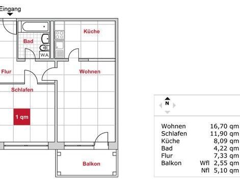 2 Zimmerwohnung mit Aufzug, Balkon und Bad mit Dusche! - Photo 1