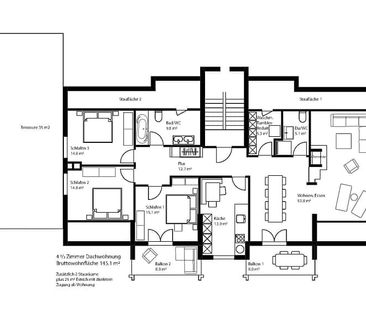 4.5 Zimmer, 145 m² - Photo 2