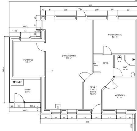 Halvt dobbelt hus til leje - Photo 3