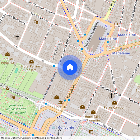 Appartement à louer rue du Faubourg Saint Honoré, Paris 8ème