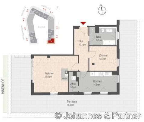 01067 Dresden - Seevorstadt , Wallstraße 4 WE 6.01 - Photo 1