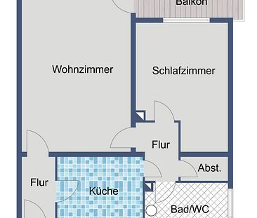 Schöne 2-Zimmer-Wohnung mit Balkon! - Photo 3