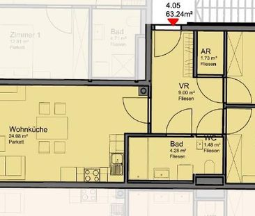 Nahe Akademiepark: Top-3-Zimmer Wohnung mit 6,86m² SÜD-Loggia - Foto 2