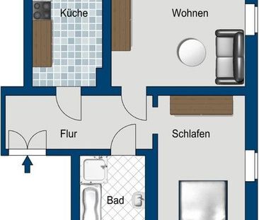 Wir renovieren für Sie! Gemütliche 2-Raumwohnung sucht neue Mieter*... - Foto 4