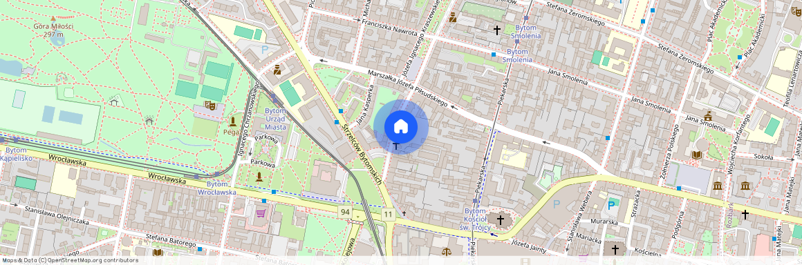 ul. Powstańców Warszawskich, Śródmieście, Bytom, śląskie