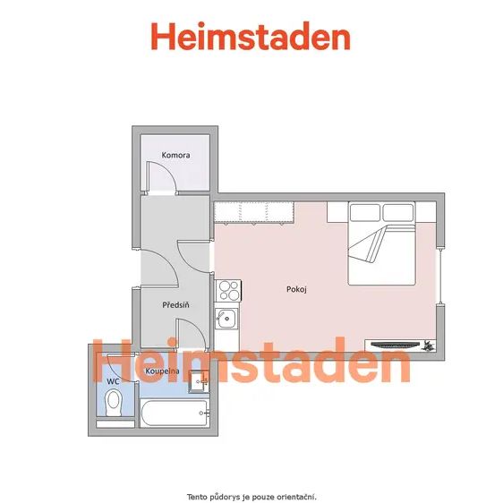 Pronájem bytu 1+kk 17 m - Photo 1
