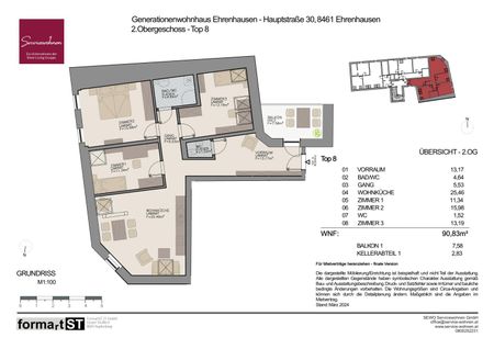 Geförderter Erstbezug nach Generalsanierung in Ehrenhausen - 4 Zimmer mit Terrasse TOP 8; [GF,HStrEh] - Foto 2