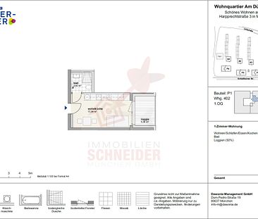 IMMOBILIEN SCHNEIDER - Neubau Erstbezug - wunderschöne 1 Zimmer Wohnung mit EBK und Balkon - Foto 4