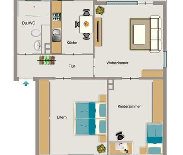 Demnächst frei! 3-Zimmer-Wohnung in Duisburg Fahrn - Foto 1