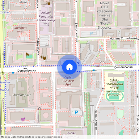 ul. Domaniewska, Ksawerów, Mokotów, Warszawa, mazowieckie