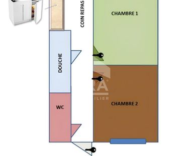 Chambre avec cuisine et sanitaires partagés - Photo 3