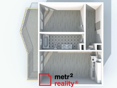 Pronájem bytu 2+kk 73 m2 - Fotografie 5