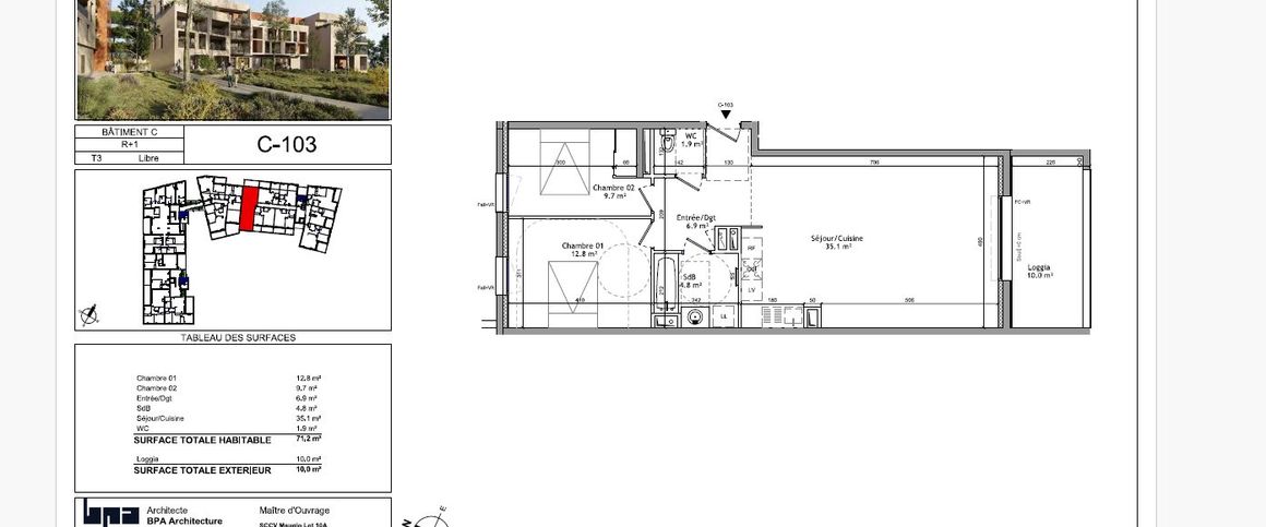 MAUGUIO - T3 - 71.20 M² - Photo 1