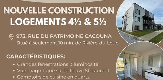 Superbe 5½ - Immeuble Neuf - Photo 2